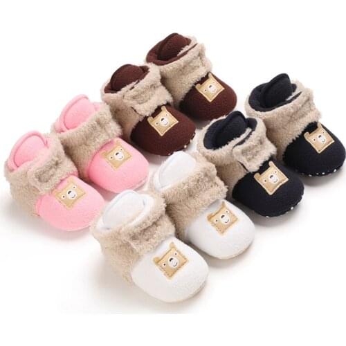 Warm Newborn Baby Girls Princess Winter Boots First Walkers Anti-slip Infant Toddler Child Girl Footwear Shoes