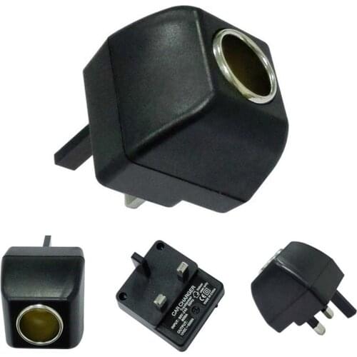 UK 240V Cigarette Lighter Socket Mains to 12V DC 6W Car Charger Power Adapter