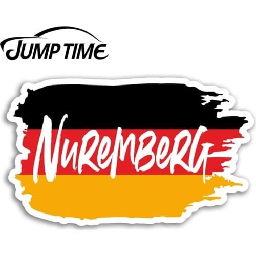 Jump Time for Nuremberg Germany Vinyl Stickers Flag Sticker Laptop Luggage Decal Window Tank Waterproof Car Decoration
