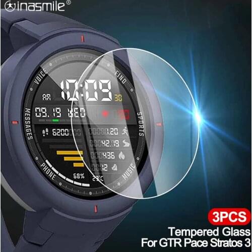 9H Tempered Glass For Xiaomi Huami Amazfit Pace Stratos 3 Verge Screen Protector Film For Amazfit GTR 42mm 47mm Protective film