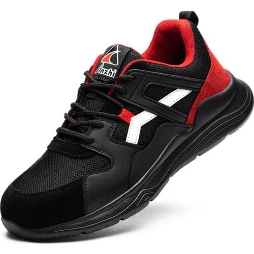 Work Safety Shoes Men Indestructible Sneakers Work Shoes Male Security Steel Toe Shoes Puncture-Proof Work Sneakers Safety Boots