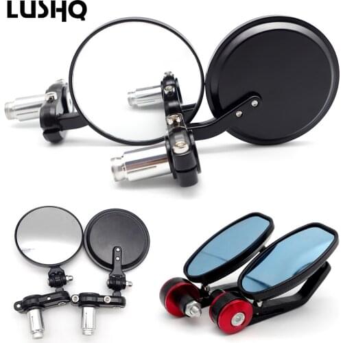 Motorcycle mirror 7/8" 22mm bar end mirror for honda shadow 750 kawasaki er6n yamaha fazer 600 suzuki gsx s750 v star yamaha