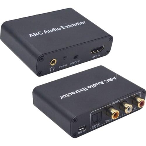 10pcs/lot 3.5mm Stereo Toslink Fiber Coaxial HDMI 4K ARC Audio Extractor Audio Adapter Converter for TV Amplifier Speaker HDTV