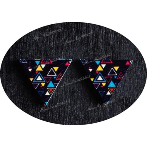 15 x 17mm Triangle Wood Laser Cut Cabochon beads to make DIY Rings, Earrings, Brooch, Necklace pendant