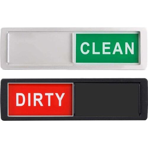 2 Colors Room Cleaning Tips Cleanliness Signs Hotel Magnetic Signs Acrylic Dishwasher Magnet Clean Dirty Sign Home Room Decor