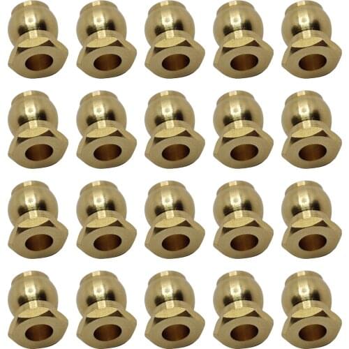 20Pcs Link Rod Brass Ball Bearing Ends Joint Bolt Replacement Parts for 1/10 1/8 RC Crawler/Truck/Off-road Car Accessories
