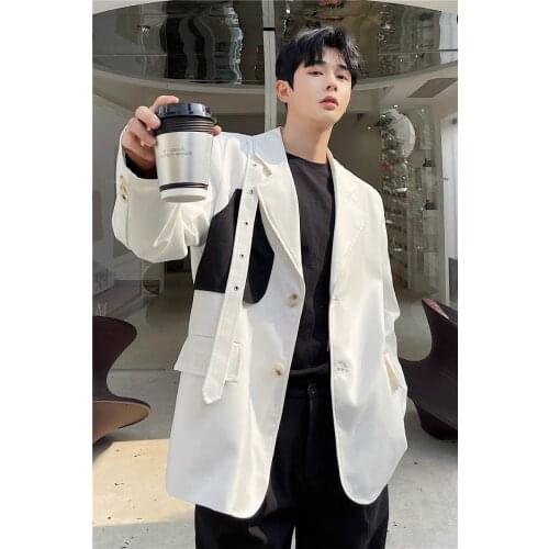 S-6XL!Big yards! 2021 Black and white collision color loose individual character leisure small suit trend mens suit jacket