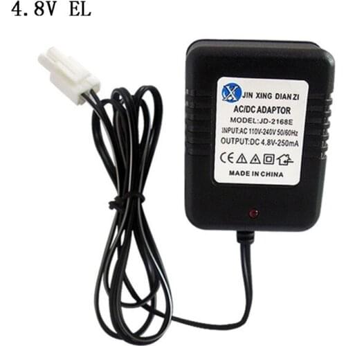 Battery Charger Ni-Cd Ni-MH SC Batteries EL Plug Adapter Connector 4.8V 250mA
