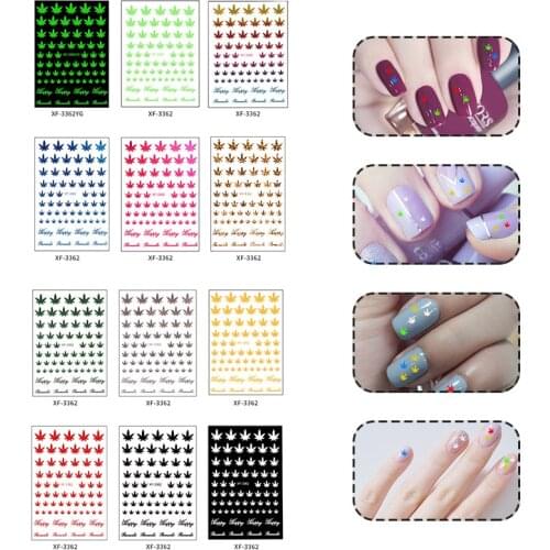 6Pcs Water Nail Stickers Leaf Simple DIY Slider for Manicure Nail Art Gothic Style Retro Transfer Nail Decal Nail Stickers