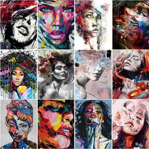 New Arrival 5D DIY Face Diamond Painting Cross Stitch Kit Mosaic Full Round Drill Diamond Embroidery Craft Art Decoration Gift