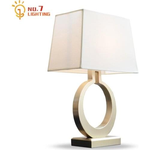 American Luxury Bedside Bedroom Table Lamp Simple Modern Decorative Desk Lights Living/model Room Study Reading Background Cafe