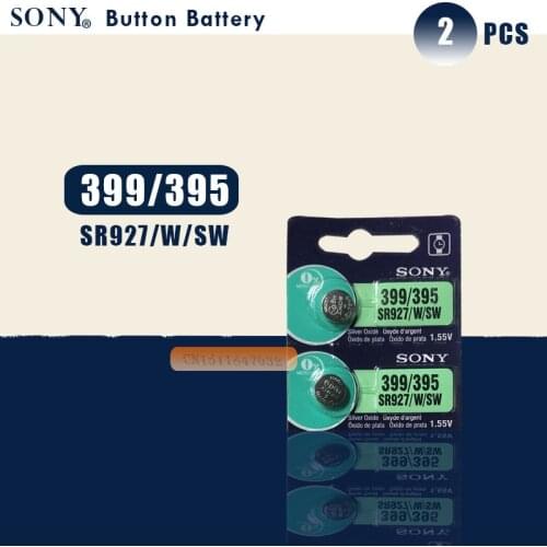 2pc Sony 100% Original 395 SR927SW 399 SR927W LR927 AG7 1.55V Watch Battery SR927SW 395 Button Coin Cell MADE IN JAPAN