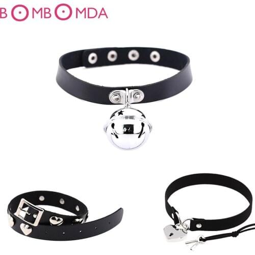 BDSM Sex Toys Leather Collar For Woman Sexy Lingerie Neck Ring Punk Bdsm Bondage Rope Fetish Slave Tame Games Exotic Accessories