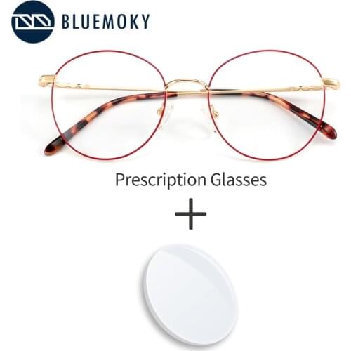 BLUEMOKY Titanium Prescription Progressive Eyeglasses Round Glasses Frame Male Blue Light Photochromic Myopia Eyewear Degree