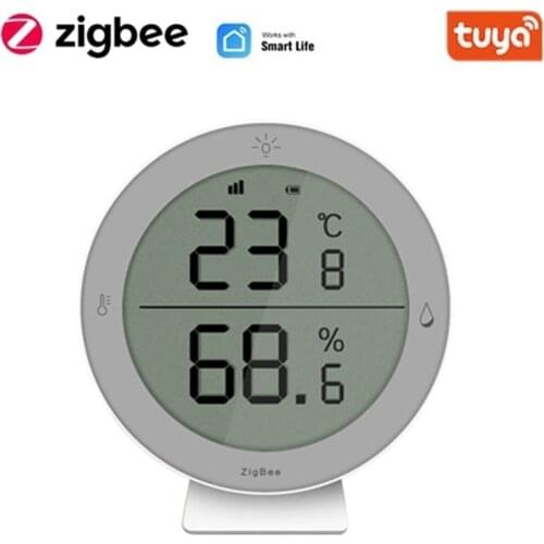 Tuya ZigBee Smart Home Temperature And Humidity Sensor Indoor Hygrometer Thermometer Works With Alexa Google Home