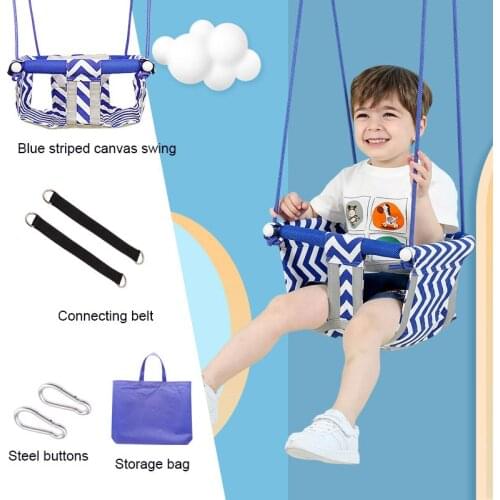 Kids Baby Canvas Swing Seat With Rope Toddler Swing Hanging Basket Outdoor Kids Toy