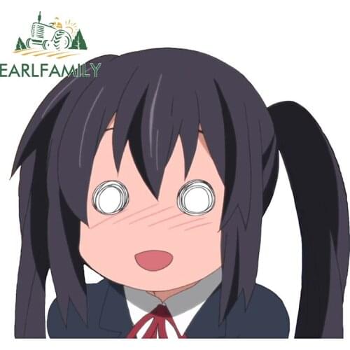 EARLFAMILY 13cm x 11.4cm Decal for Azusa Shocked Anime Vinyl Car Stickers Surfboard Air Conditioner Sunscreen Car Door Protector