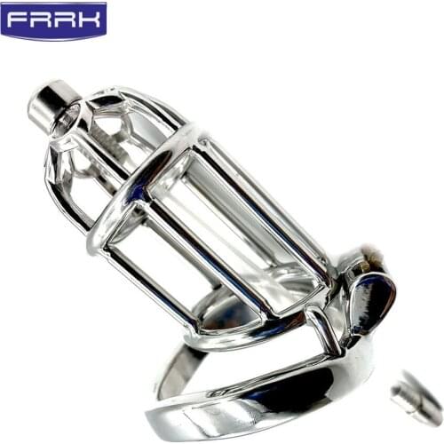 FRRK Metal 304 stainless steel chastity lock CHASTITY RING for penis Chastity Device for penis ring and Sex Toy Male chastity