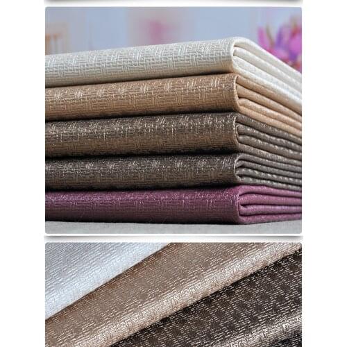 Fence weaving pattern atificial leather sofa simulation leather handmade diy soft fabric hard pack 1M