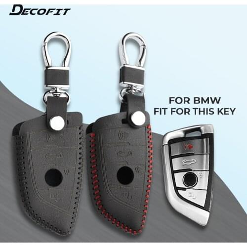 Leather Car Key Cover for BMW 1 2 Series X1 X3 X4 X6 X5 F15 X6 F16 G30 G38 7 Series G11 X1 F48 F39 Remote keybag Holdre Case