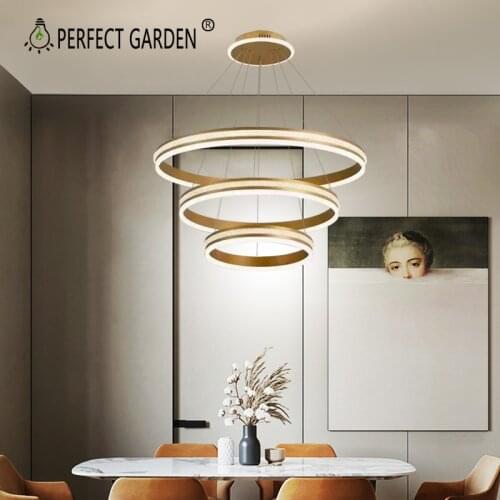 Creative diamond Modern Led Circle Chandelier Led Pending Lighting Lamp Lustre Pendant Modern Ceiling Lamp Indoor Lighting