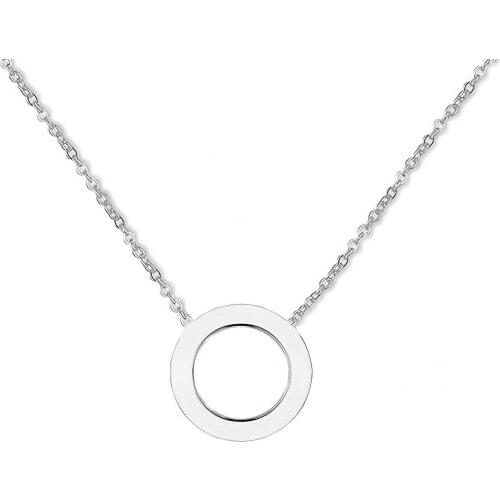 Circle pendant in 925 silver. Comfortable jewel for daily use. Adjustable in various sizes