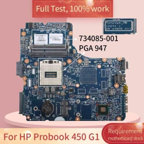 For HP Probook 450 G1 12241-1 734085-001 SR17D DDR3L Notebook motherboard Mainboard full test 100% work