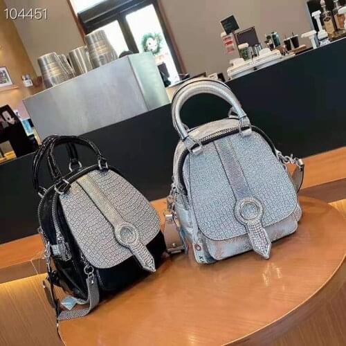 Fashion rhinestone backpack women 2020 new trendy double-layer shoulder bag messenger womens bag diamond multi-purpose handbag