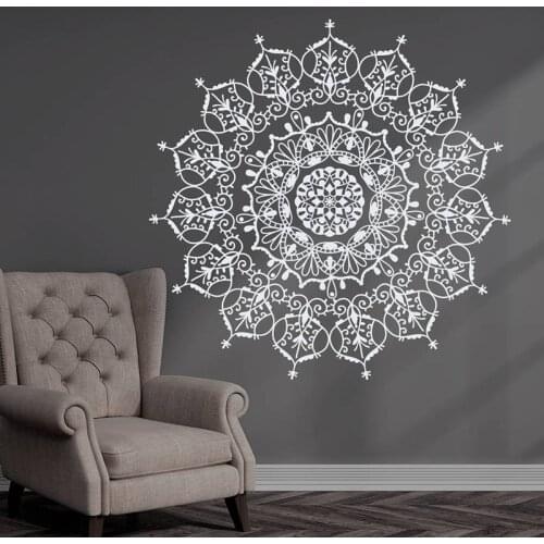 Mandala Wall Decal. Mandala Sticker. Mandala Wall Decal for Bedroom. Yoga Studio Decor. Removable Mandala Decal. Boho A12-061