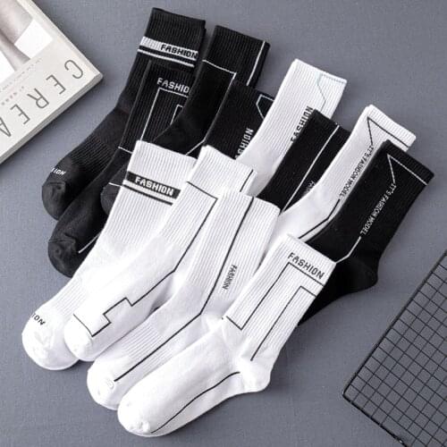 Mens Socks Funny Happy Socks Male Sports RunaMens Socning Absorbent Solid Letter Fashionable Skateboard Harajuku Hip Hop Women