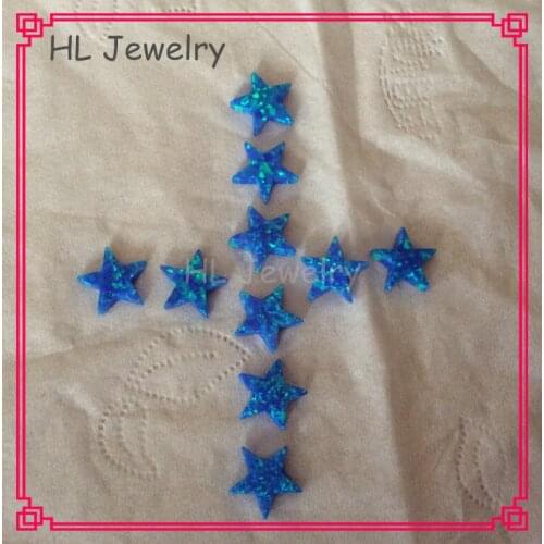Wholesale Opal Beads 100PCS/Lot OP05 Pacific Blue 10MM Synthetic Fire Opal 5 Star For DIY Jewelry