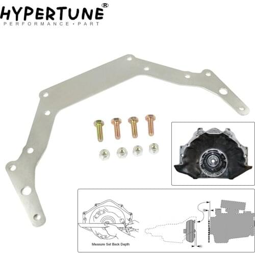 Hypertune - Transmission Adapter Plate For 1962-Up Chevy TH350 TH400 BOP-TO Silver GM Turbo-Hydramatic Transmission 700R/4
