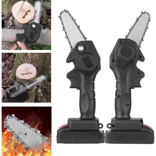Portable Electric Pruning Saw Cordless Chain Saw with 2PCS Rechargeable Battery Wood Cutters Varibale Speed Mini Electric Saw