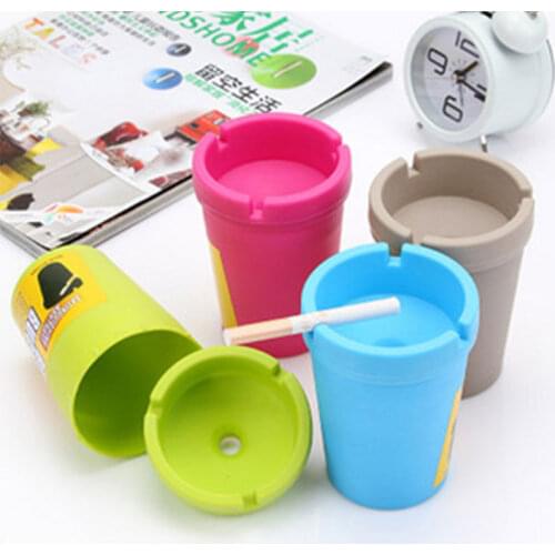Many Colors Protable Fireproof Material Easy Clean Car Fit Most Auto Cup Holder Truck Office Cigarette Ashtray
