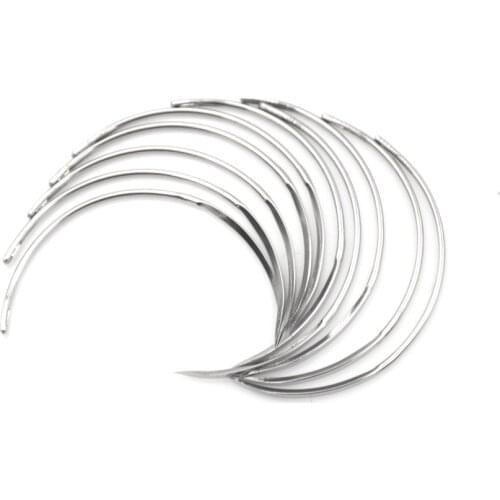 10Pcs Durable Metal 1/2 8*28 Corner Medical Needle Suture Surgical Tool Double Eyelid