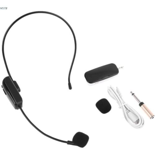 3.5mm 6.35mm Handheld Uhf Wireless Microphone Head-Wear Mic Voice Amplifier for Loundspeaker Speech Teaching Tour Guide M5TB