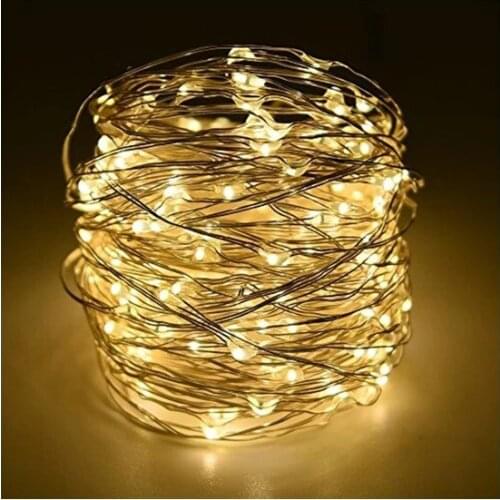 Fairy Strip Lights 2.5mt Daylight Yellow Sunlight LED Lights for Home Kitchen Room Bedroom Dorm Room Bar Copper Wire String