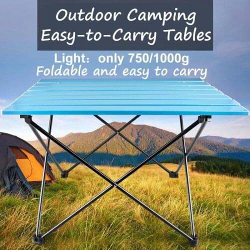 Aluminum Alloy Portable Table Outdoor Furniture Foldable Folding Camping Hiking Desk Traveling Picnic Table Small Terrace Desk