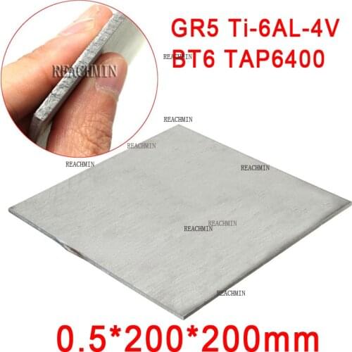 0.5mm 200x200mm Grade 5 gr5 titanium Ti-6AL-4V plate titanium alloy sheet BT6 TAP6400 Special for ultrasonic medical treatment