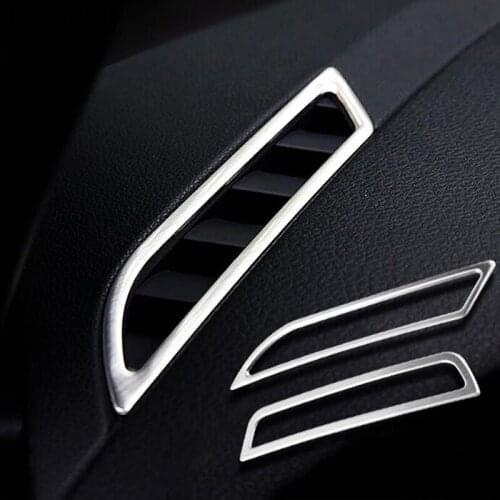 TOMEFON ABS Chrome Inner Front Up Air Vent Cover Trim Outlet Interior Decoration 2pcs For Volkwagen VW Golf 7 MK7 2013-2017