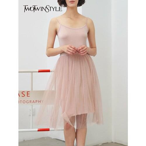 Женские платья TWOTWINSTYLE China At AliExpress