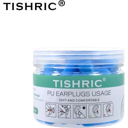 30 Pairs TISHRIC Canned Earplugs UP Sponge Anti Noise Sleeping Ear Plugs Noise Reduction Rate 35.5db Ear Plugs Against Noise