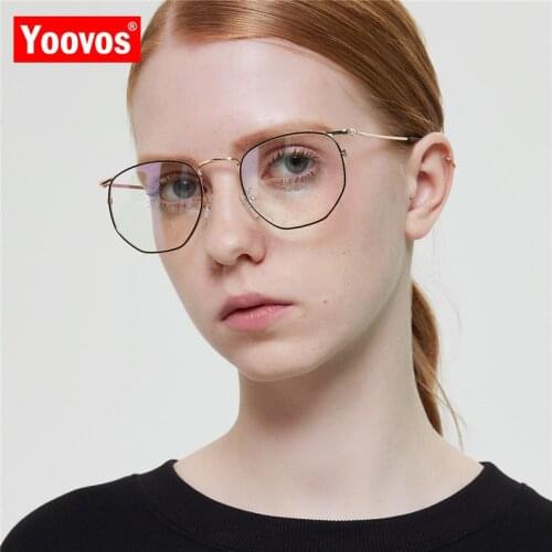 Yoovos 2021 Glasses Frame Women Luxury Metal Glasses For Men/Women Luxury Blue Light Eyeglasses Frames Okulary Gafas De Hombre