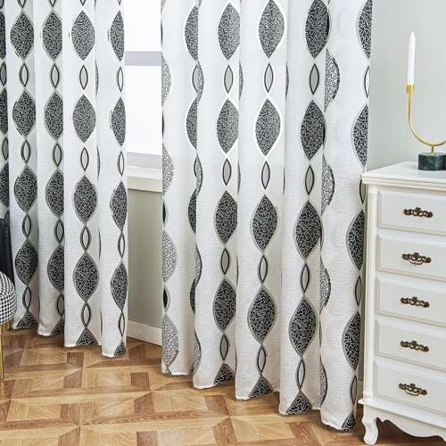 YokiSTG Geometric Patterns Curtains Window Sheer Curtain For Kitchen Door Kids Room living room tulle Curtains Decorative Window