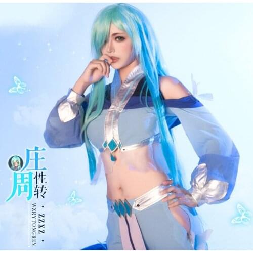 Game King Glory Women Cosplay Costume Zhuang Zhou Women Costume Cosplay Halloween Party Dress Costume