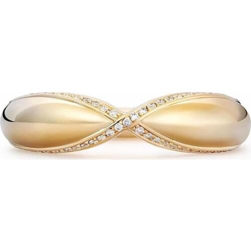 Geometric Shape Metal Women Ring Party Accessories Daily Office Lady Finger Ring Personality Fashion Jewelry Zircon Stone Gift