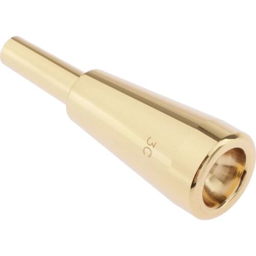 Gold Trumpet Mouthpiece, 3C Size for Bach Trumpet Parts Accessories Replace