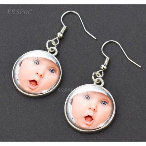 2020 New DIY Handmade Personalized Custom Earrings Baby Family Member Photo Earrings for Wedding Gifts