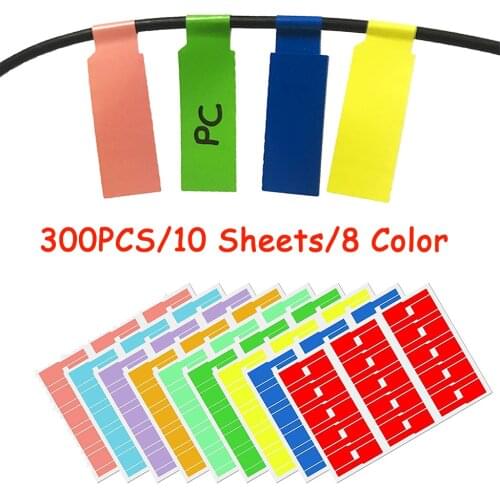 300 Pcs Cable Labels Wire Marking Network Waterproof Laser Printer Sticker For Tear Resistant Marker Print Cord Cable Tags