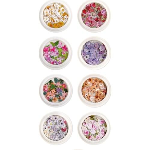 6 Boxes Nail Decals 3D Nail Art Supplies Stickers Decoration Tips Manicure Decor Mixed Accessories for Nail Art DIY